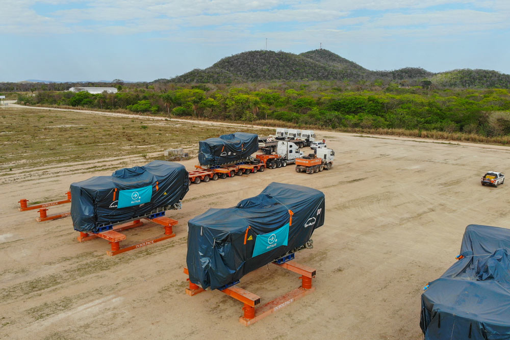 transporte multimodal de motores argentina a siderurgia mutun bolivia