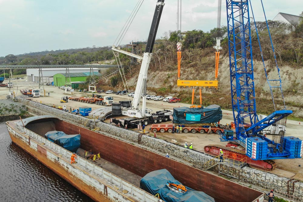 transporte multimodal de motores argentina a siderurgia mutun bolivia