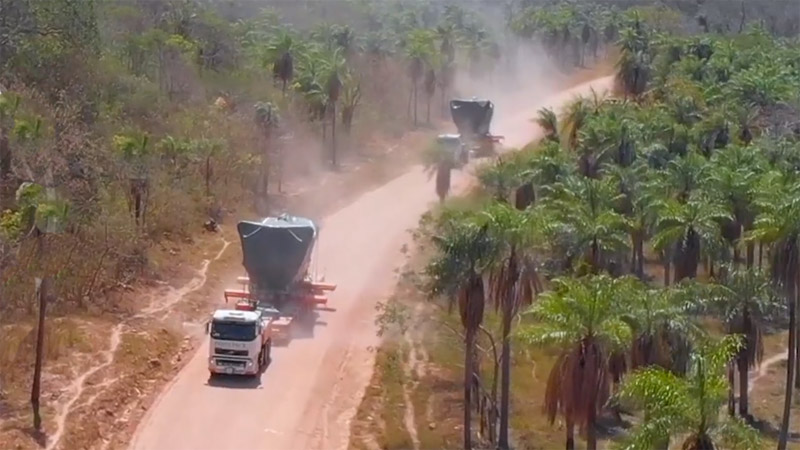 proyecto mutun transporte parte con camiones motores a siderurgia en bolivia